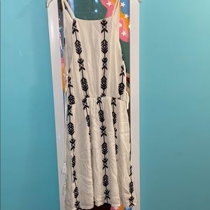NORDSTROM WHITE AND NAVY BLUE TUNIC DRESS